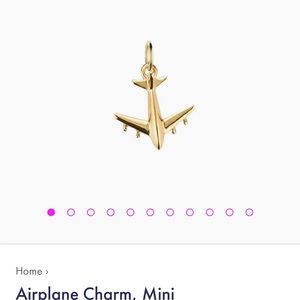 Jet Set Candy gold vermeil chain and mini airplane charm set.